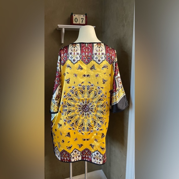 NK 100% silk Top blouse Designer Fashion Chic women’s size 1X? Floral print - Picture 13 of 14